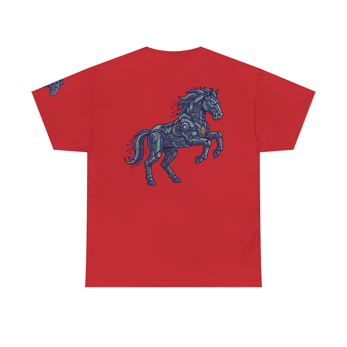 Color: Red | Cyber Mustang Premium Graphic Tee