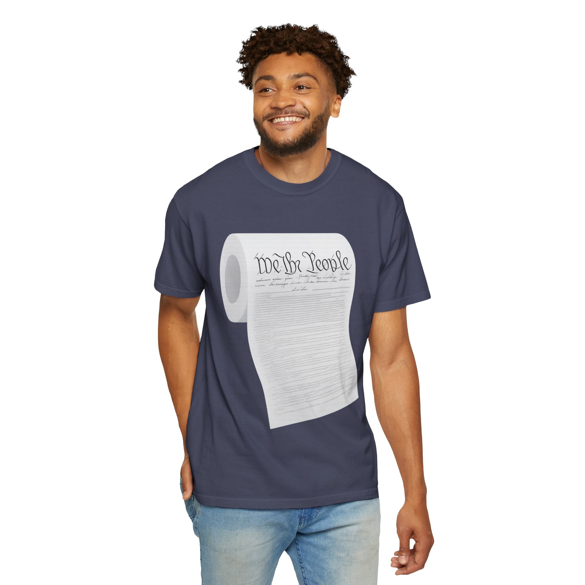 "Toilet Paper Constitution"  Unisex Garment-Dyed T-shirt