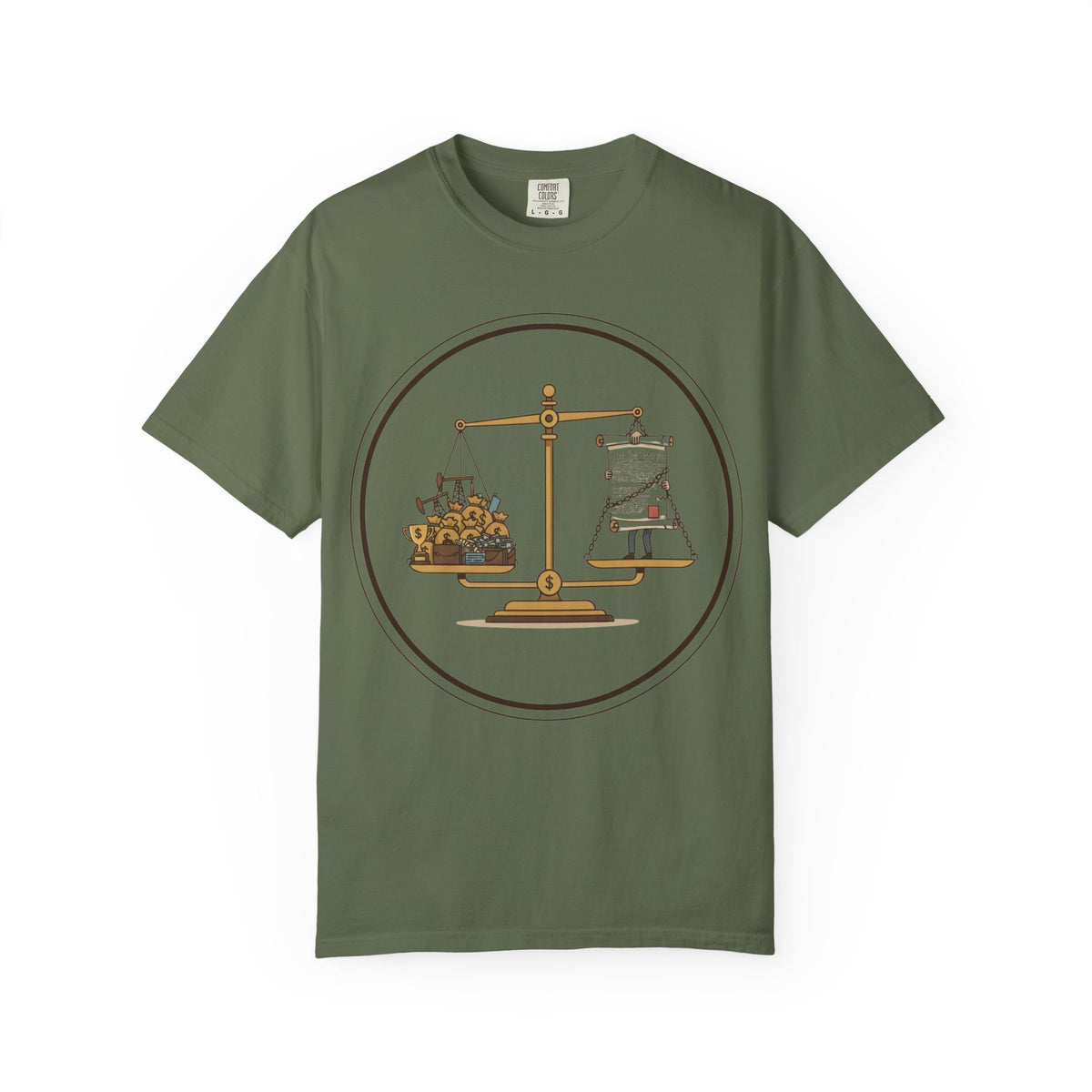 Color: Sage | The Economic Balance Unisex Garment-Dyed T-shirt