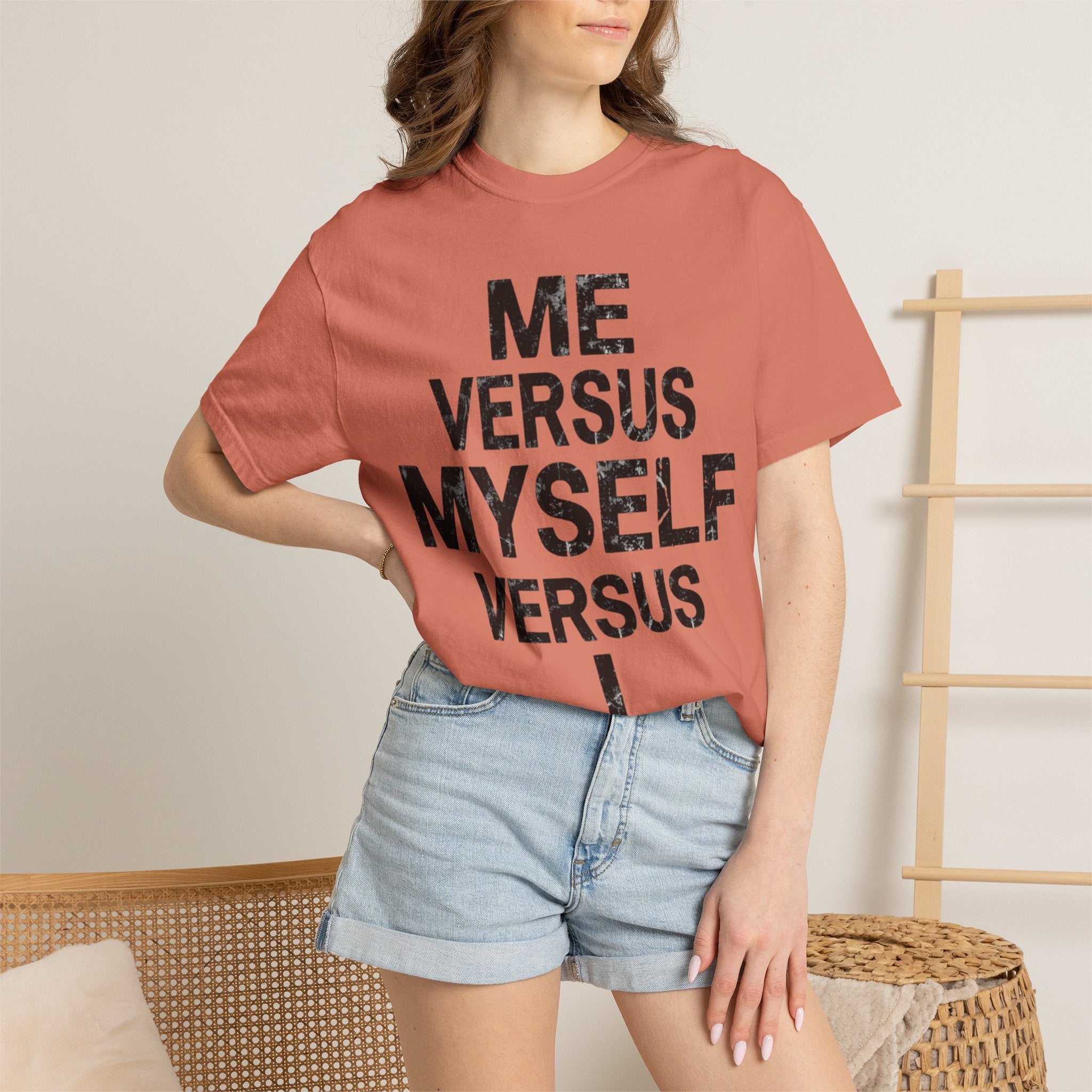 "Me vs Myself vs I" Unisex Garment-Dyed Tee