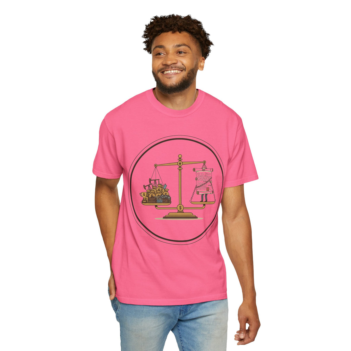 Color: Crunchberry | The Economic Balance Unisex Garment-Dyed T-shirt