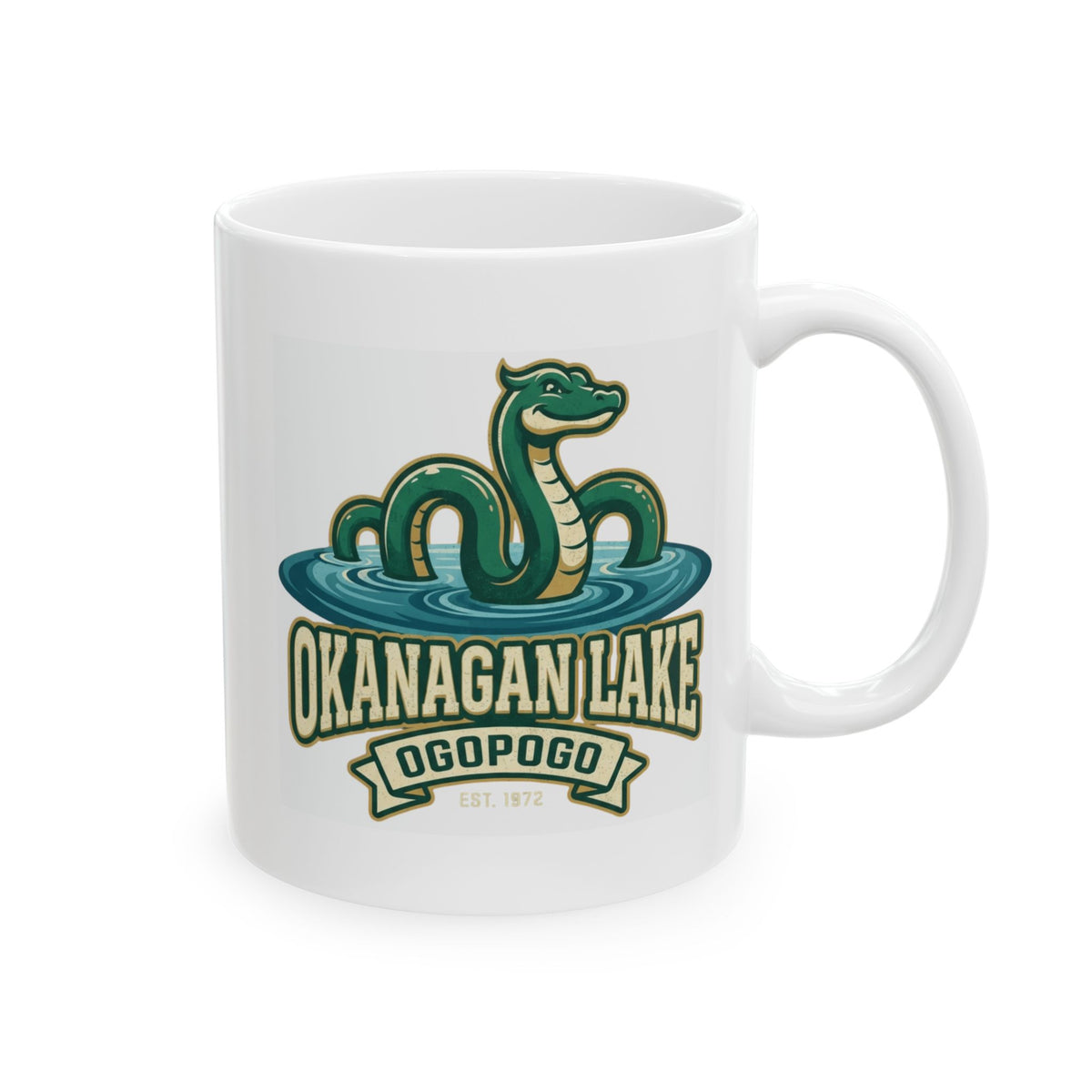 "Ogopogo (Canada)" White Ceramic Mug
