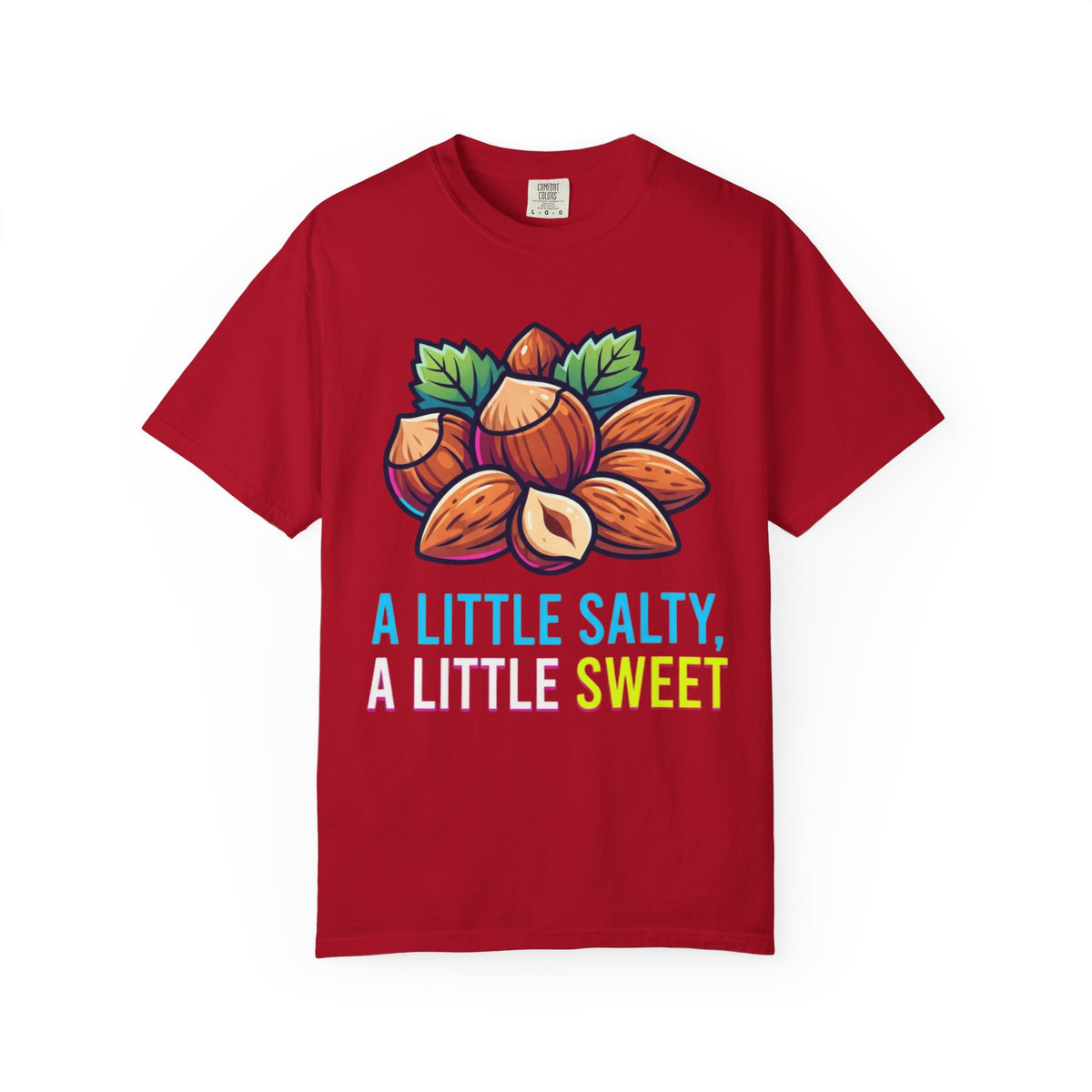Color: Red | A Little Salty, A Little Sweet Unisex Garment-Dyed Tee