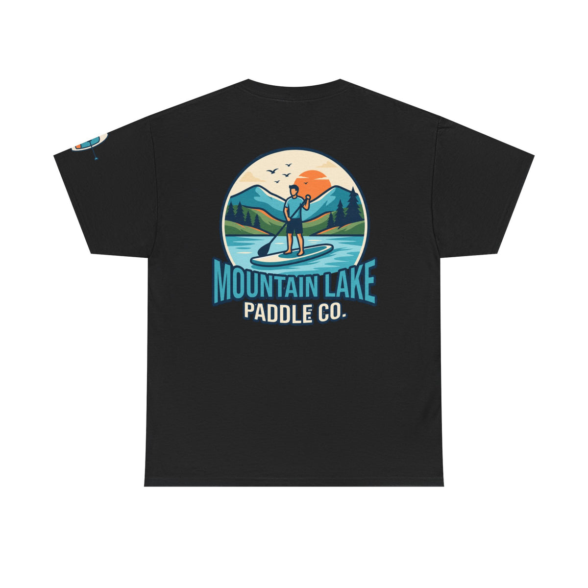 Color: Black | Mountain Lake Paddle Board Premium Graphic Tee