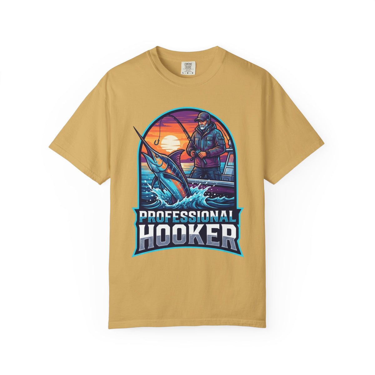 Color: Mustard | Professional Hooker Unisex Garment-Dyed Tee