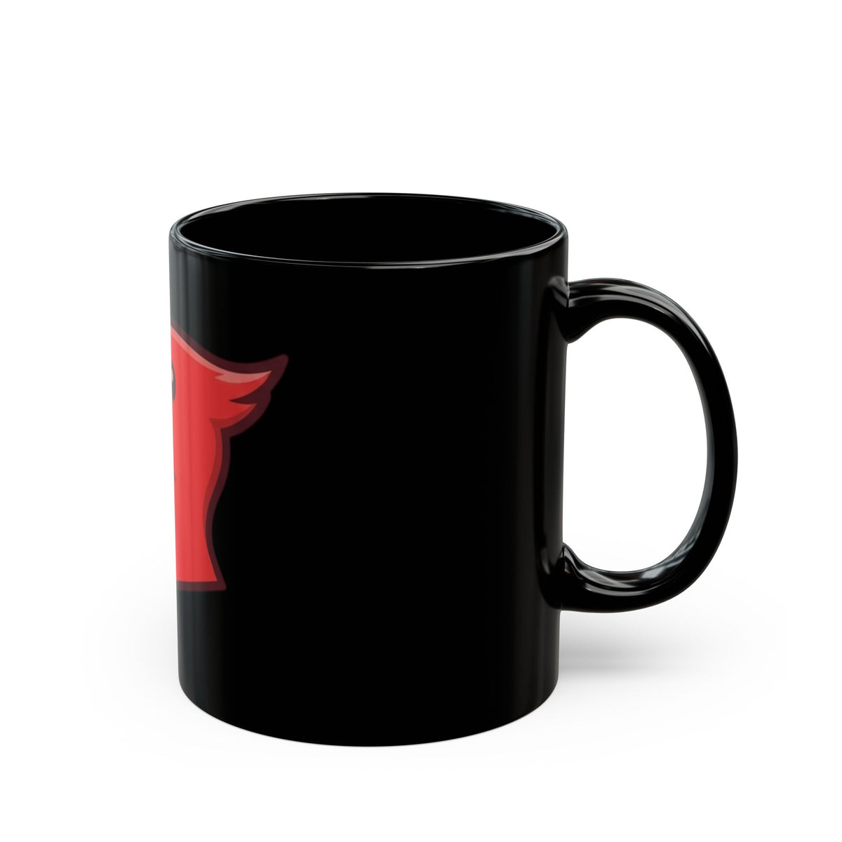 "Look At That Big Red Pecker" Black Ceramic Mug — Graphic