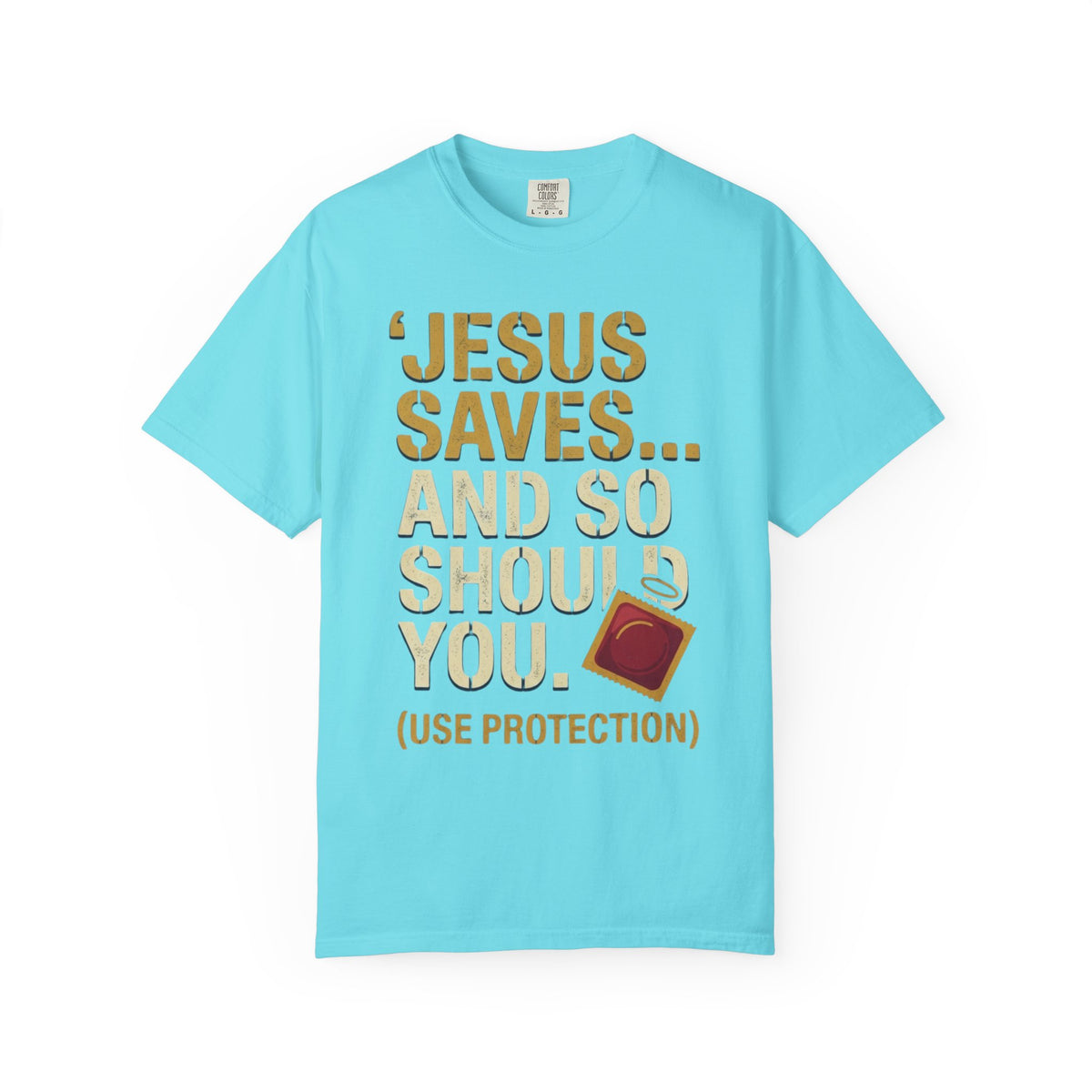 "Good Book Series Jesus Saves and So Should You" Unisex Garment-Dyed Tee