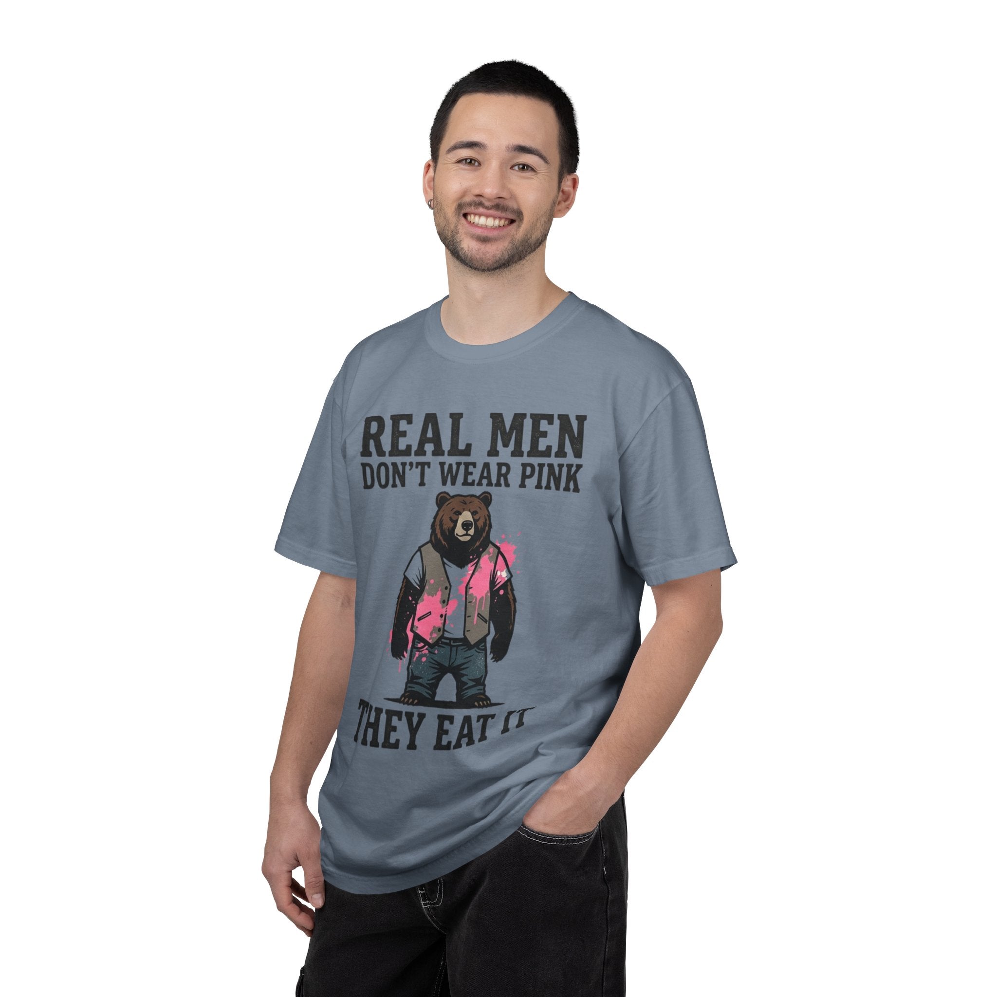 "Real Men Eat Pink" Unisex Garment-Dyed Tee