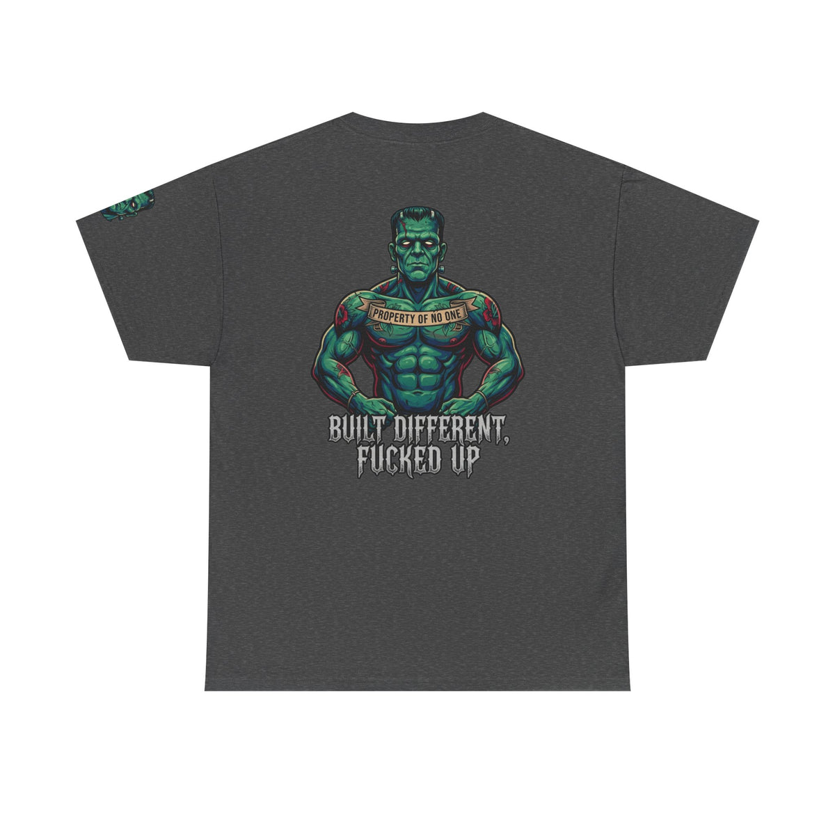 Color: Dark Heather | Built Different Premium Graphic Tee