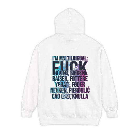 Color: White | I'm Multilingual Garment-Dyed Hoodie
