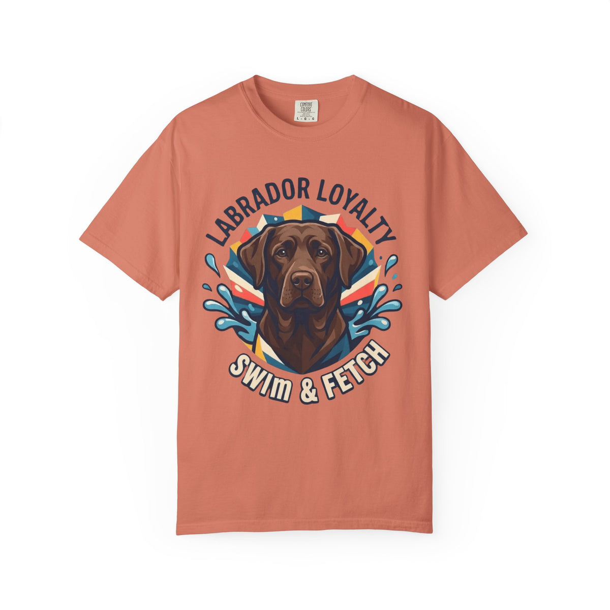 Color: Terracotta | Labrador Loyalty Swim Fetch Unisex Garment-Dyed Tee