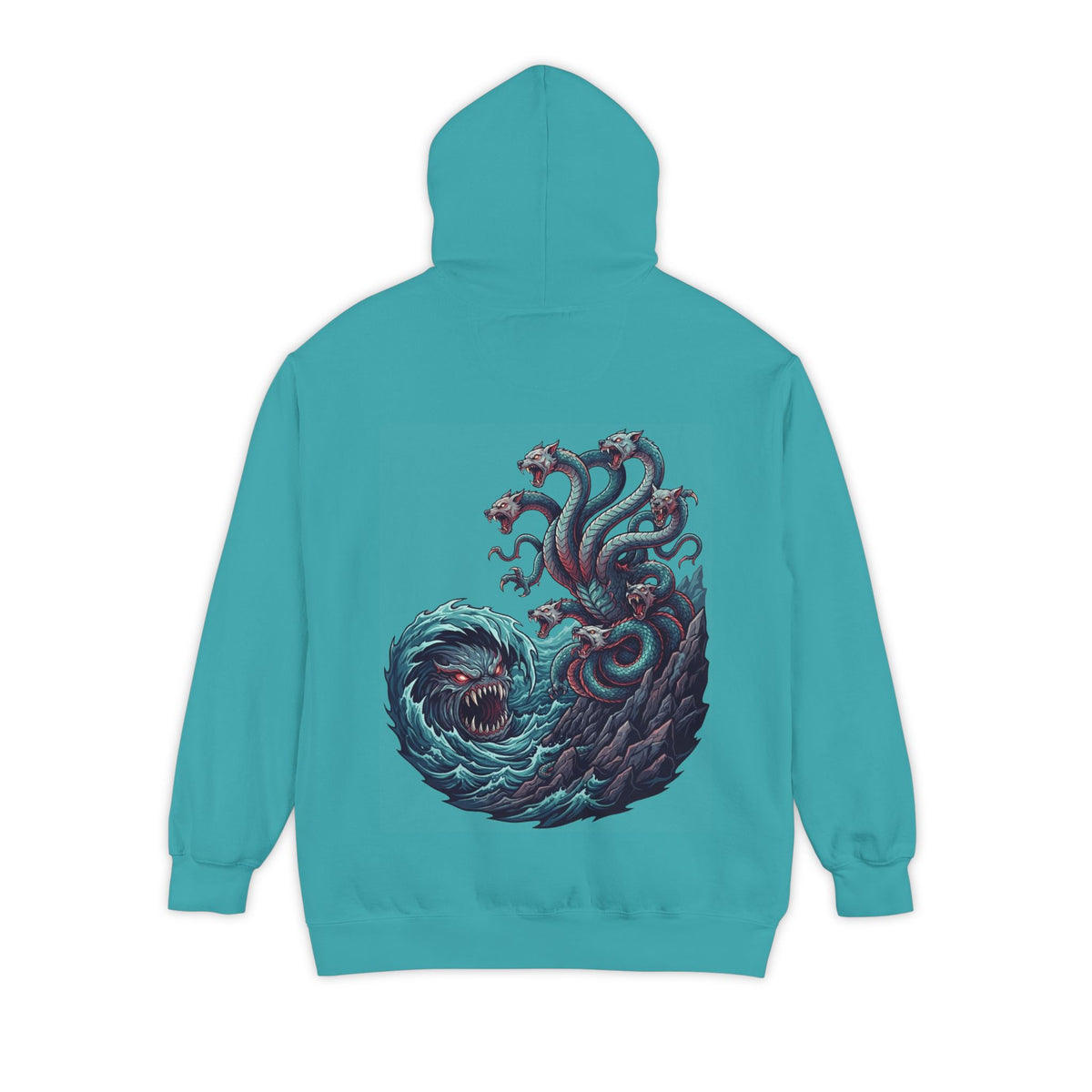 Color: Seafoam | Charybdis and Scylla (Greek Mythology) Garment-Dyed Hoodie