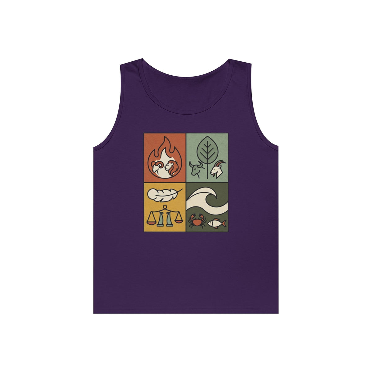 "Four Elements- Fire, Earth, Air, Water" Tank Top