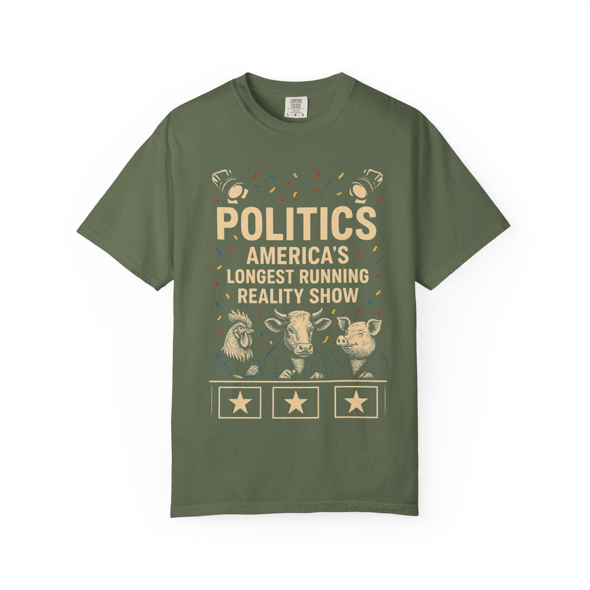 Color: Sage | The Ultimate Reality Show Unisex Garment-Dyed T-shirt