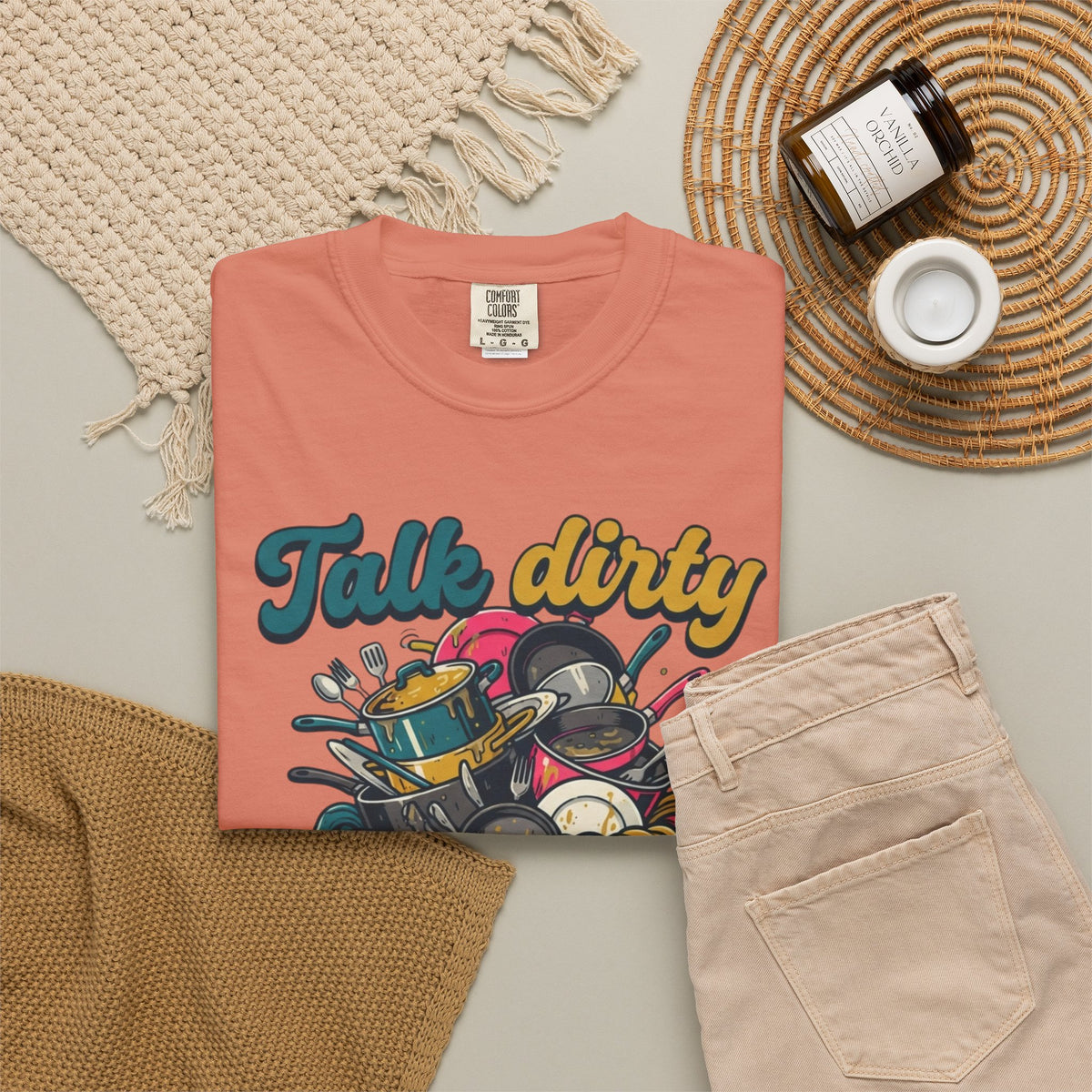 "Talk Dirty to Me" Unisex Garment-Dyed Tee