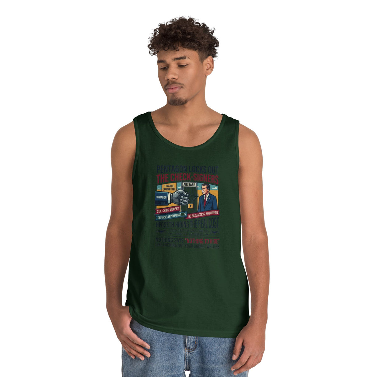 "Pentagon Locks Out The Check Signers" Tank Top