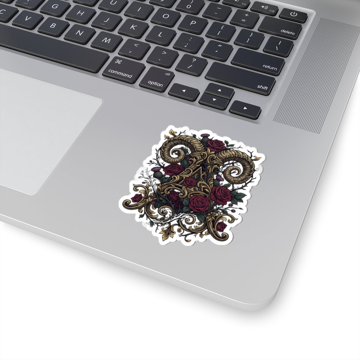 "Floral Monogram Aries" Sticker — Main