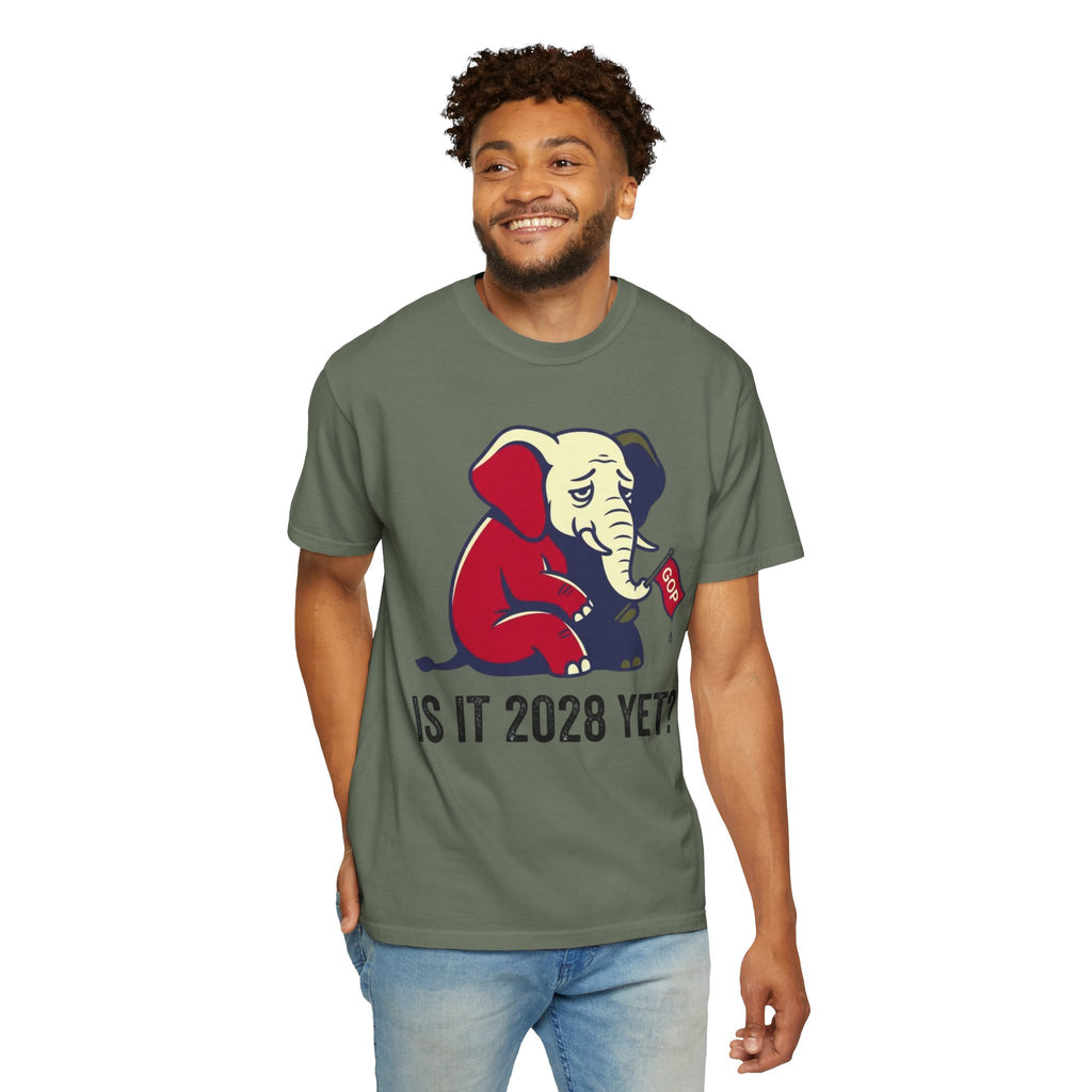 "Is It 2028 Yet" Unisex Garment-Dyed Tee