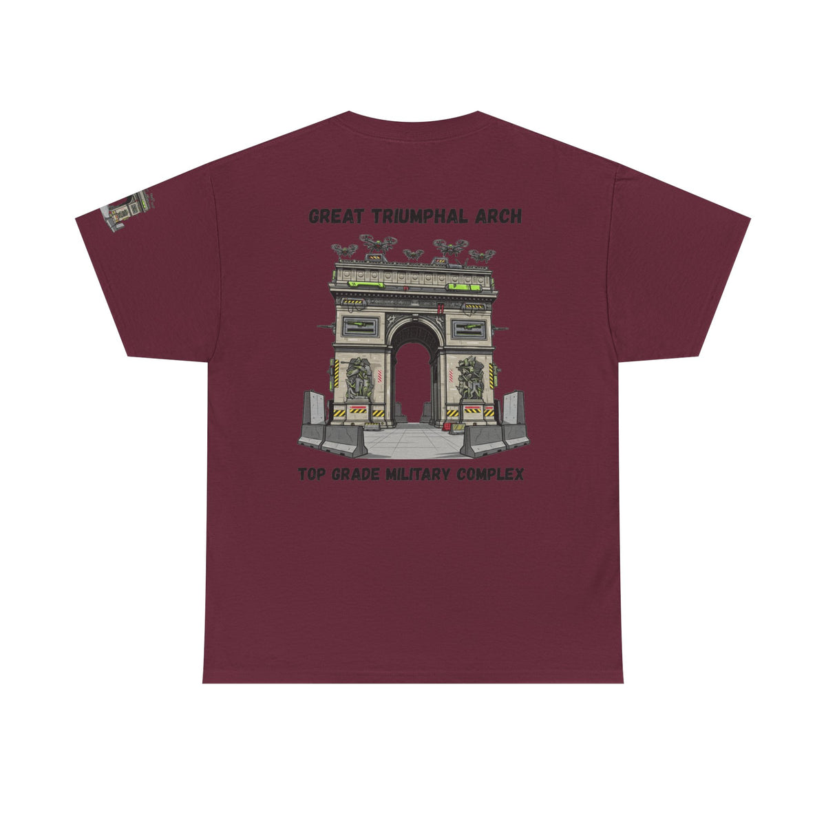 Color: Maroon | Top Grade Military Complex Premium Graphic Tee