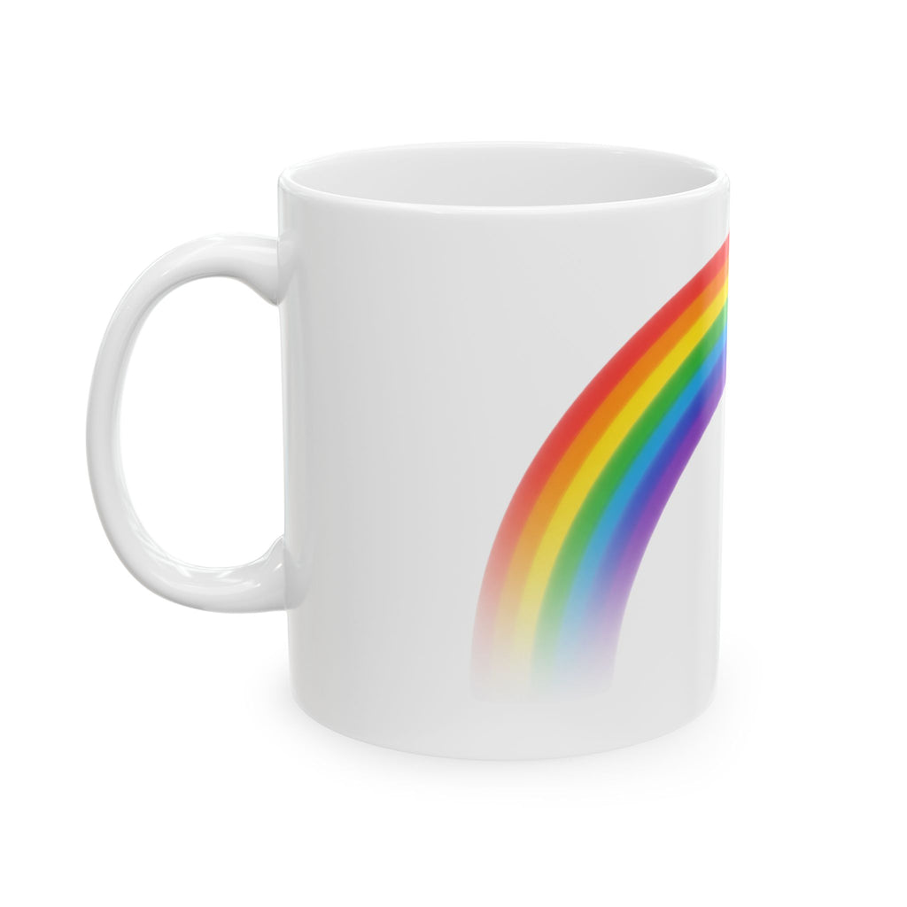 "Gay Away the Pray" White Ceramic Mug — Graphic