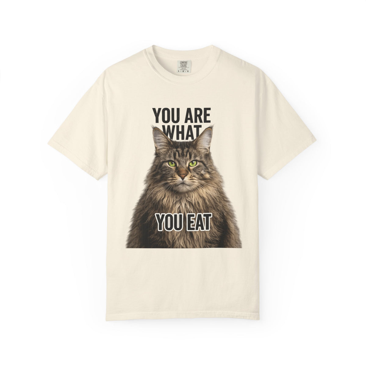 Color: Ivory | You Are What You Eat - Cat 5 Unisex Garment-Dyed T-shirt