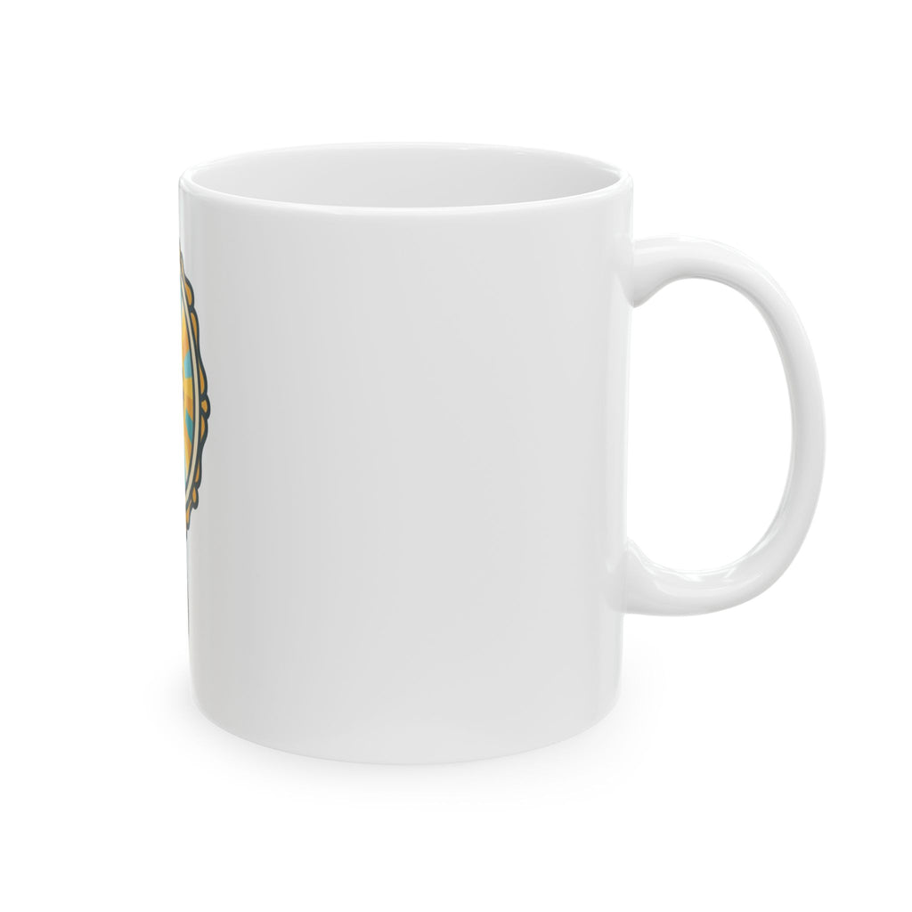 "I Choose to Laugh" White Ceramic Mug — Graphic