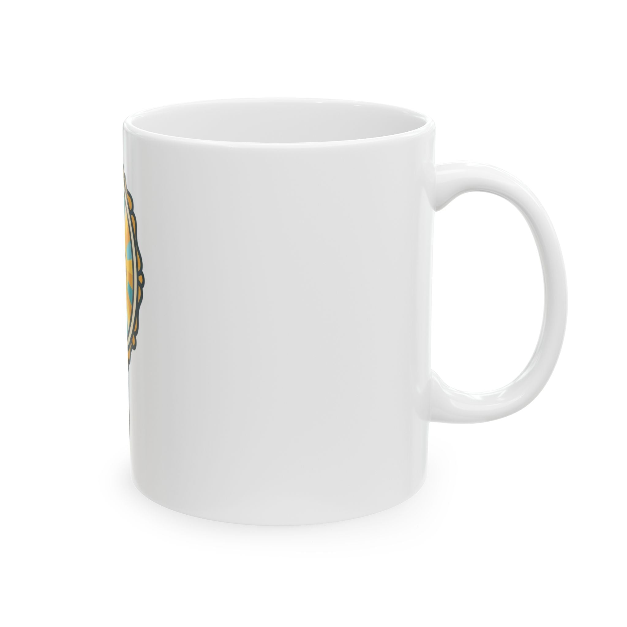 "I Choose to Laugh" White Ceramic Mug — Graphic