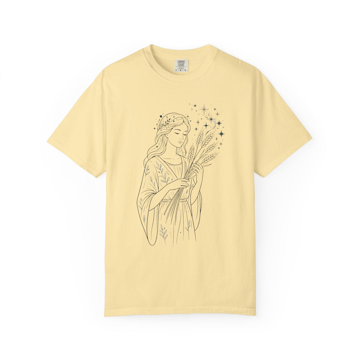 "Virgo The Wheat Maiden" Unisex Garment-Dyed Tee
