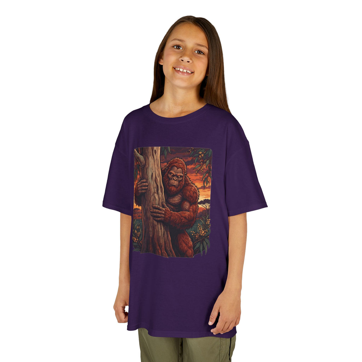 Color: Purple | Yowie (Australian Folklore) Kids Tee
