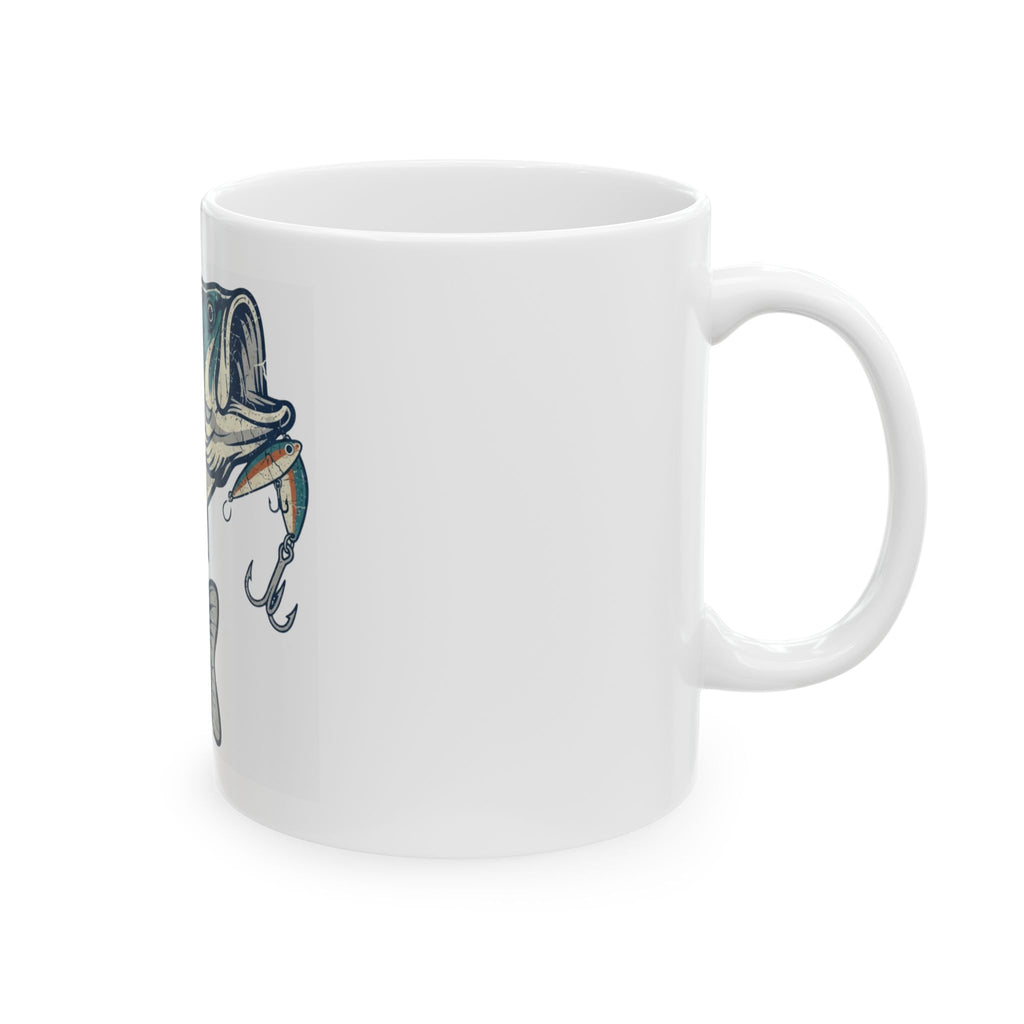 "Never Leave A Good Hole" White Ceramic Mug — Graphic