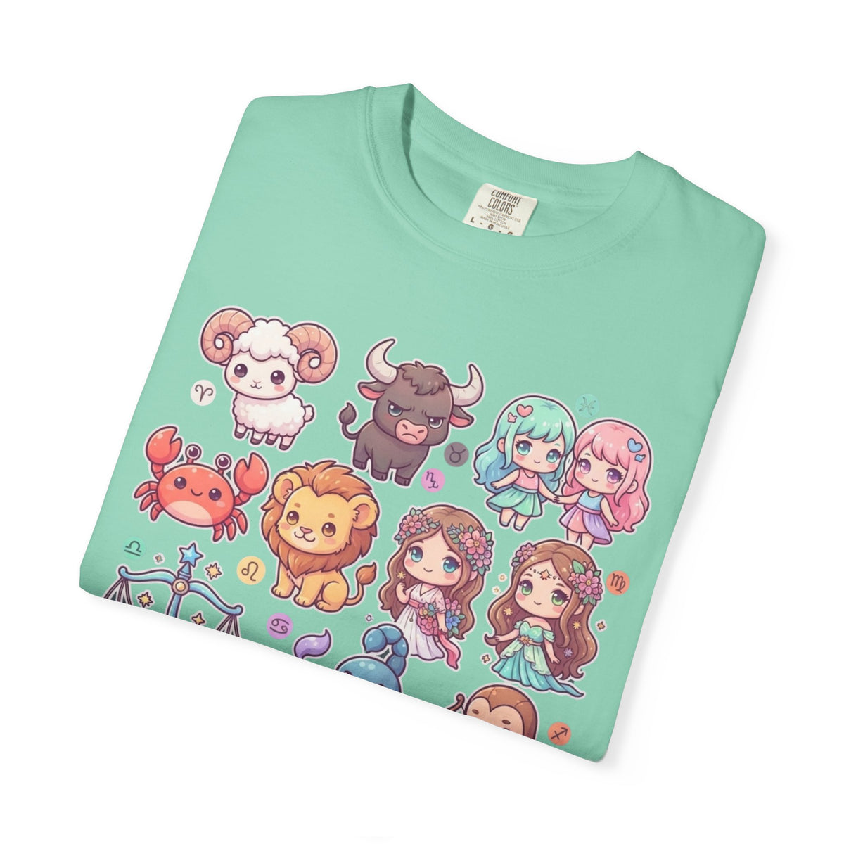 "Cute Chibi Zodiac" Unisex Garment-Dyed Tee