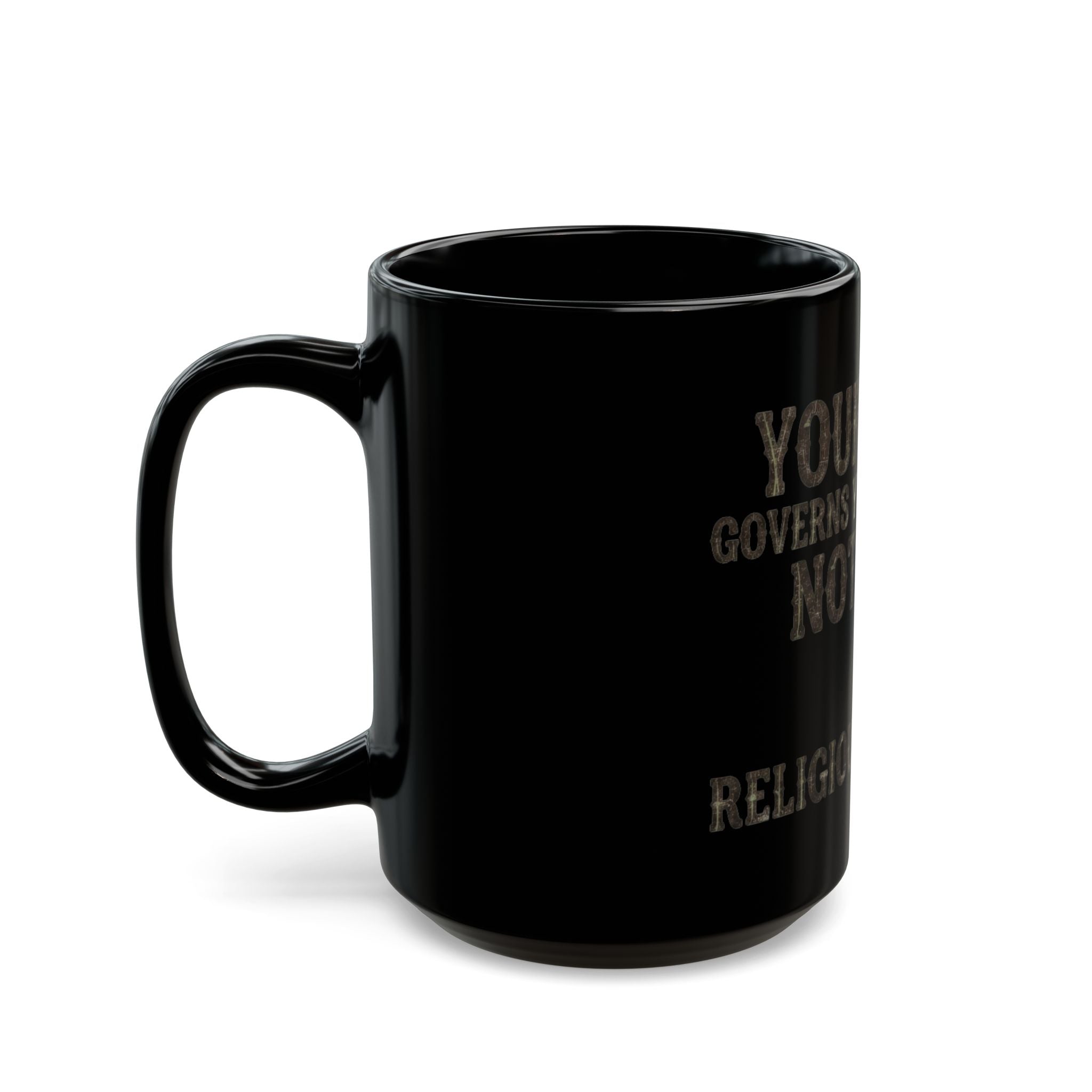 "Religious Freedom" Black Ceramic Mug