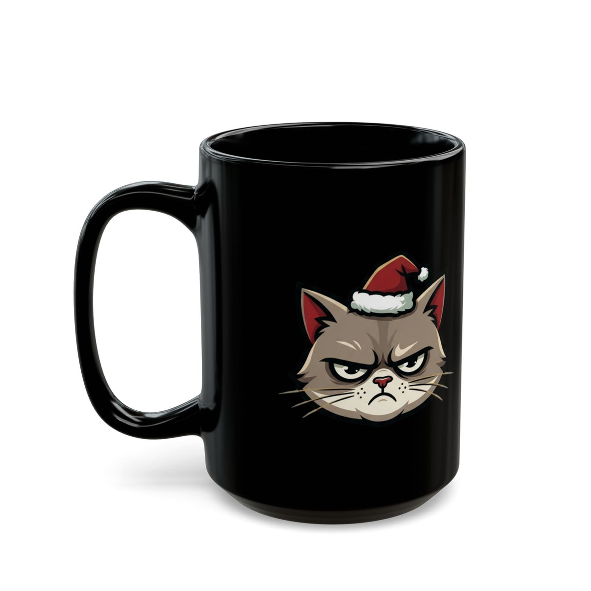 "Bah Humbug" Black Ceramic Mug — Graphic