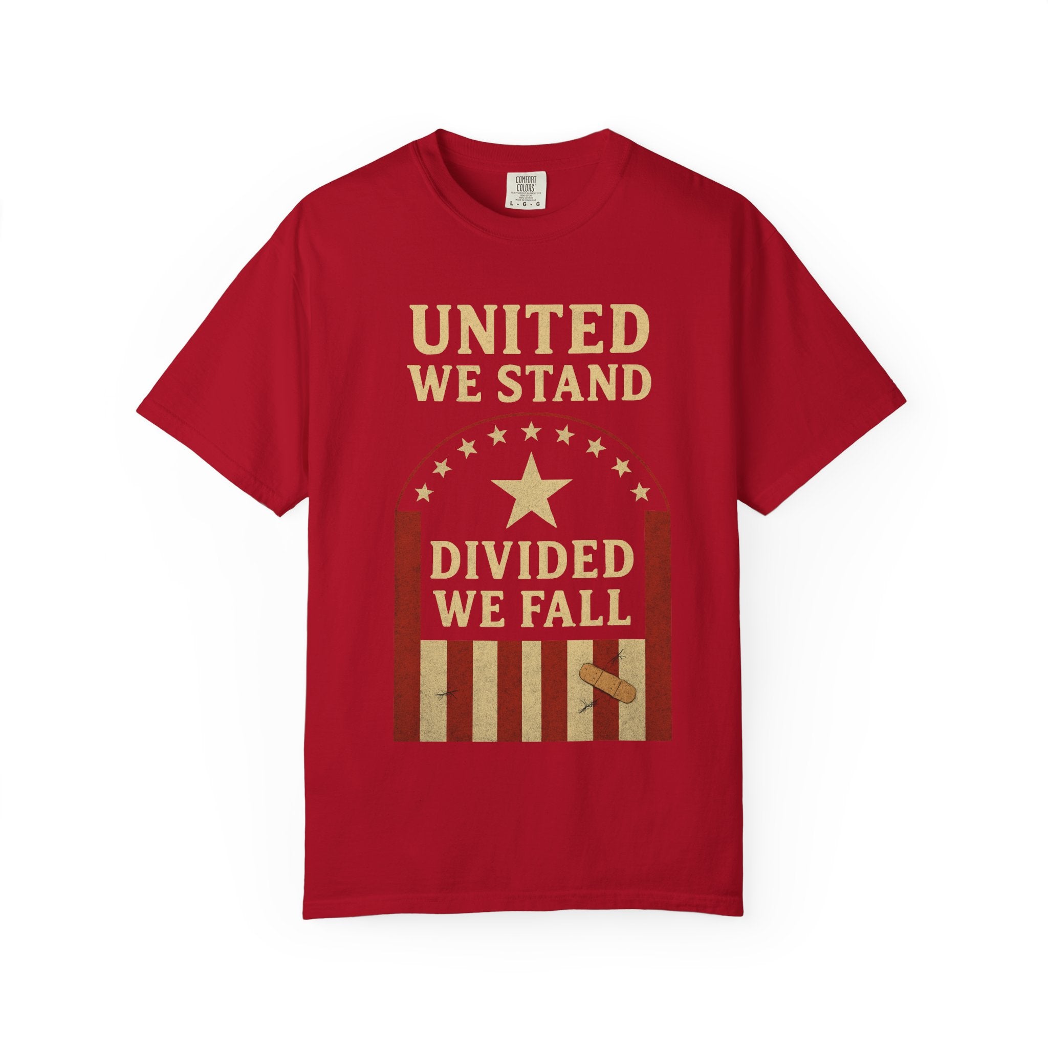"Divided We Fall" Unisex Garment-Dyed T-shirt