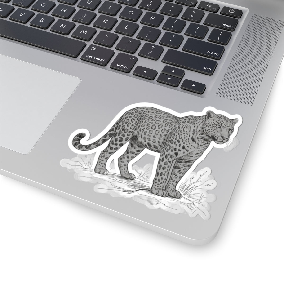 "Pencil Sketch Art Leopard" Sticker — Main