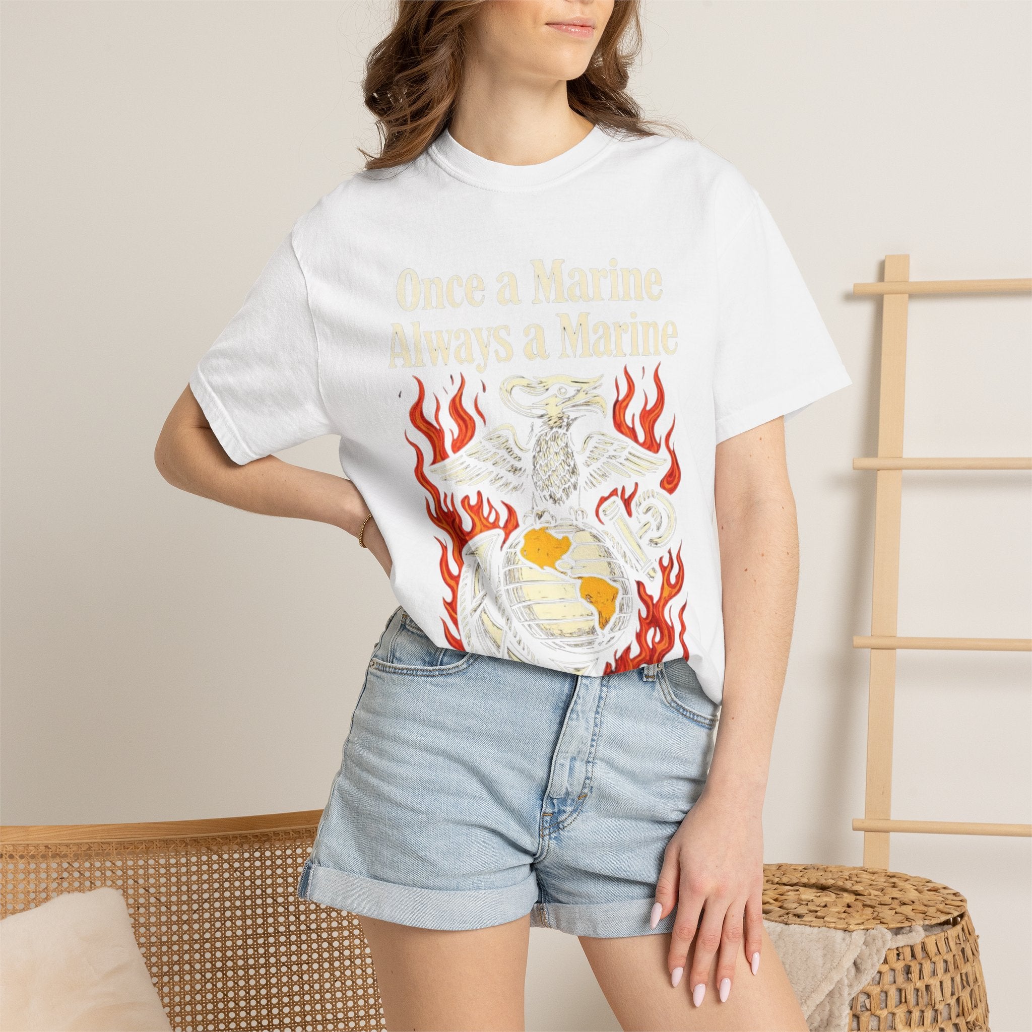 "Once a Marine, Always a Marine" Unisex Garment-Dyed T-shirt