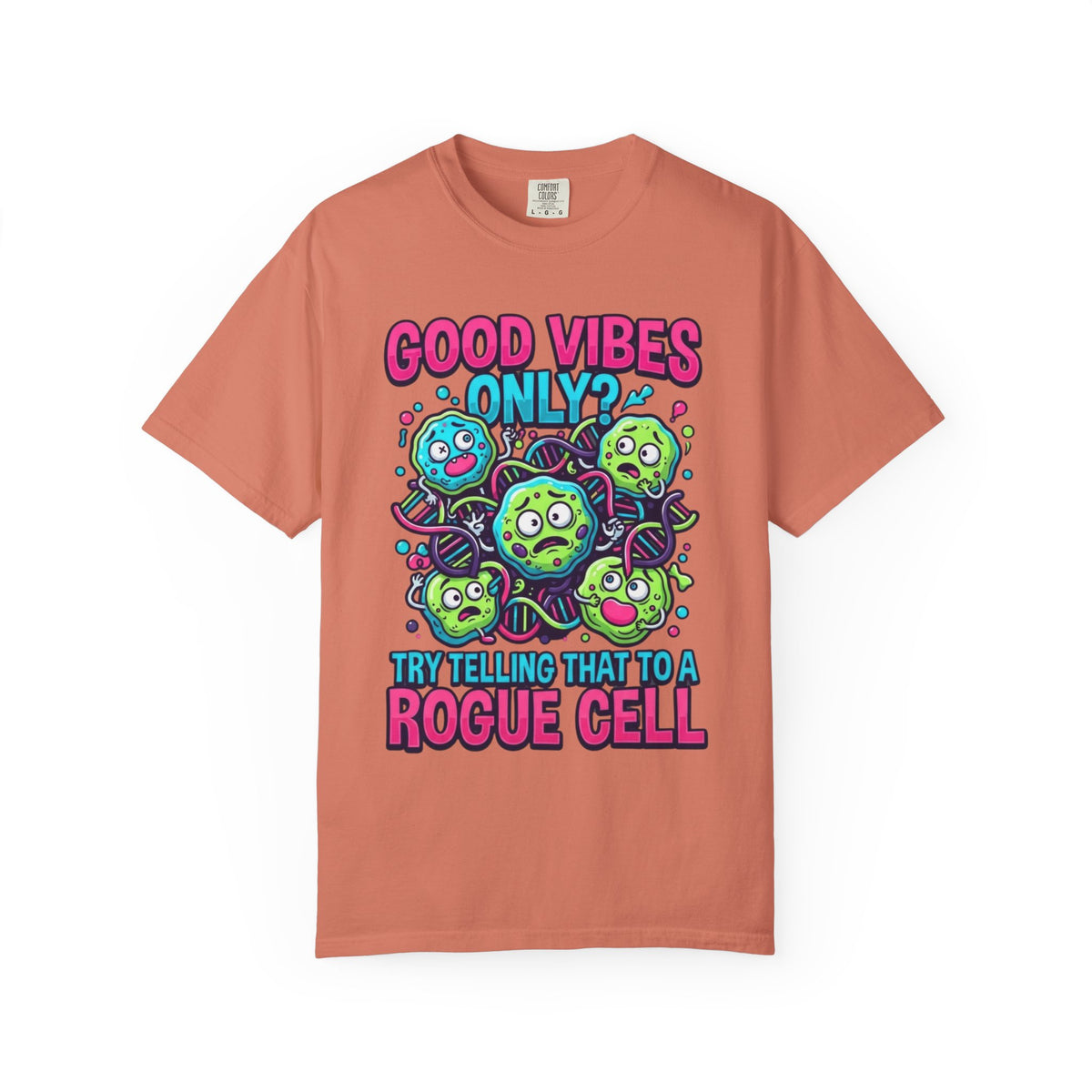 Color: Terracotta | Good Vibes Only Unisex Garment-Dyed Tee