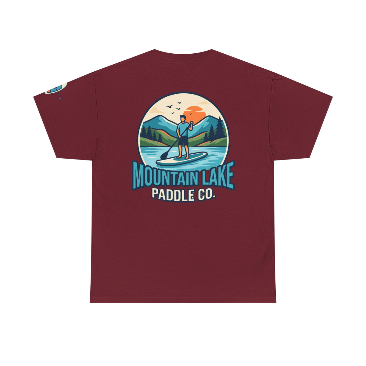 Color: Garnet | Mountain Lake Paddle Board Premium Graphic Tee