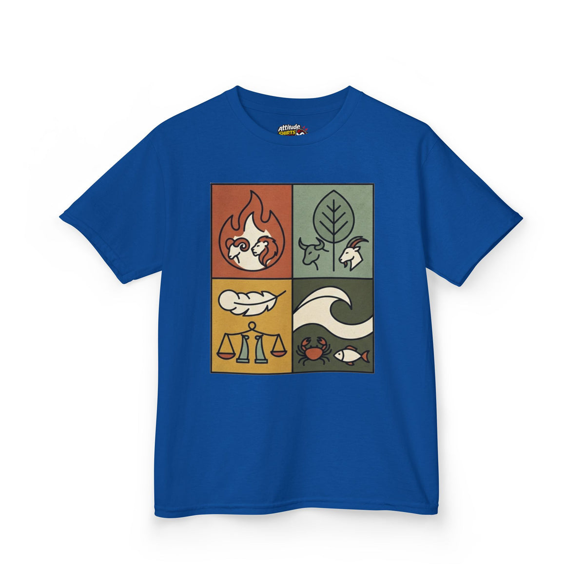 "Four Elements- Fire, Earth, Air, Water" Kids Tee