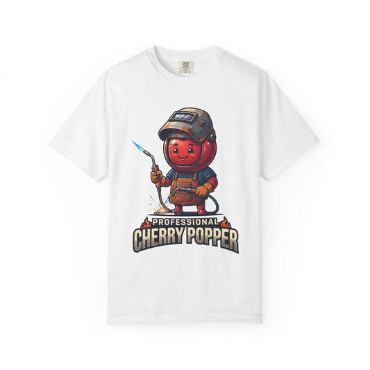 Color: White | Professional Cherry Popper Unisex Garment-Dyed Tee