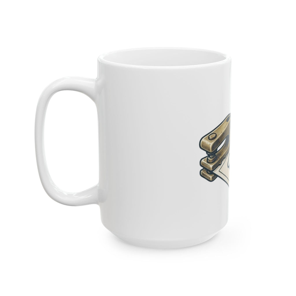 "One-Way Ticket Brewery" White Ceramic Mug — Graphic
