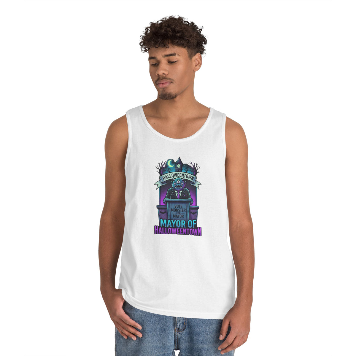 Color: White | Mayor Of Halloweentown Tank Top