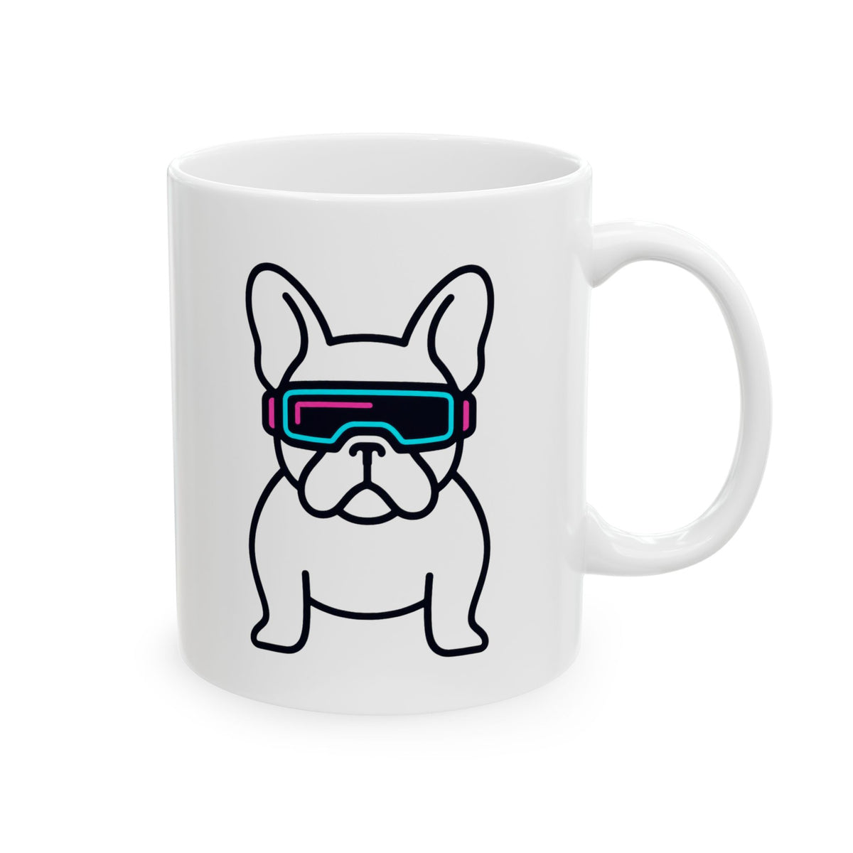 "Cool Pup" White Ceramic Mug — Graphic