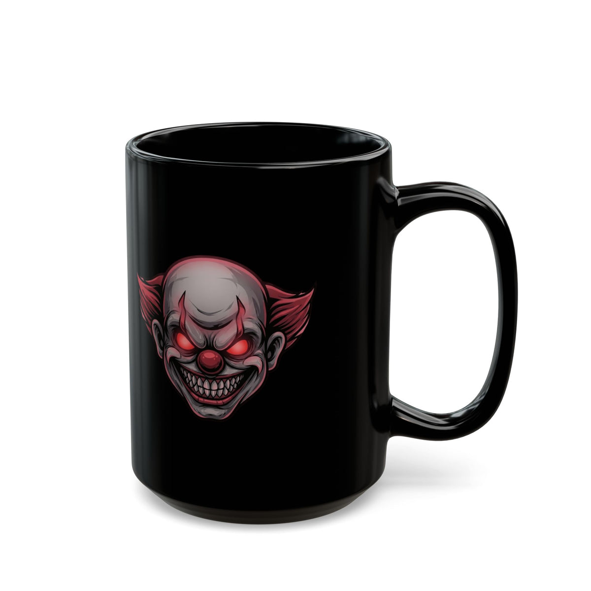 "Clown Play" Black Ceramic Mug — Graphic