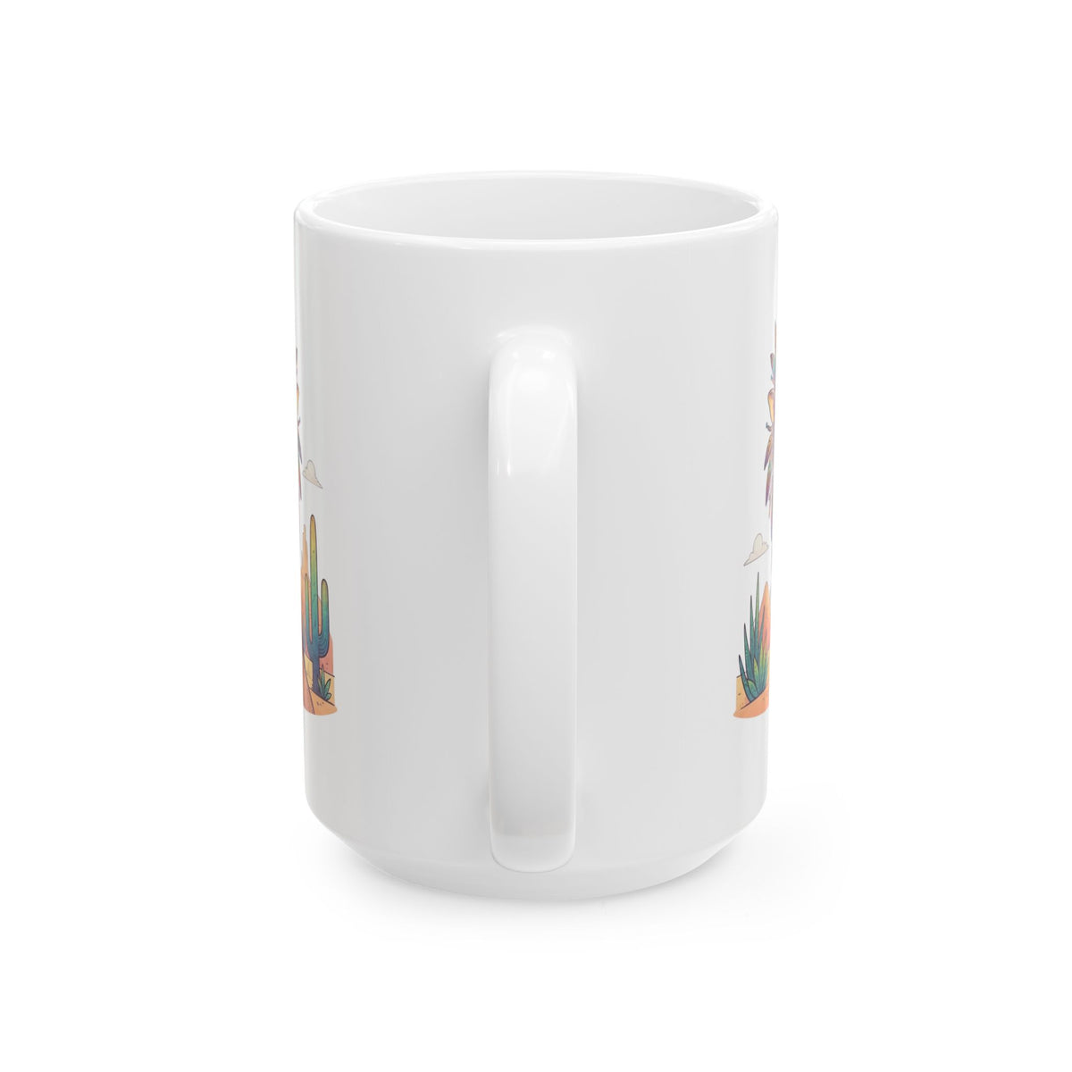 "Hippy Giraffe" White Ceramic Mug