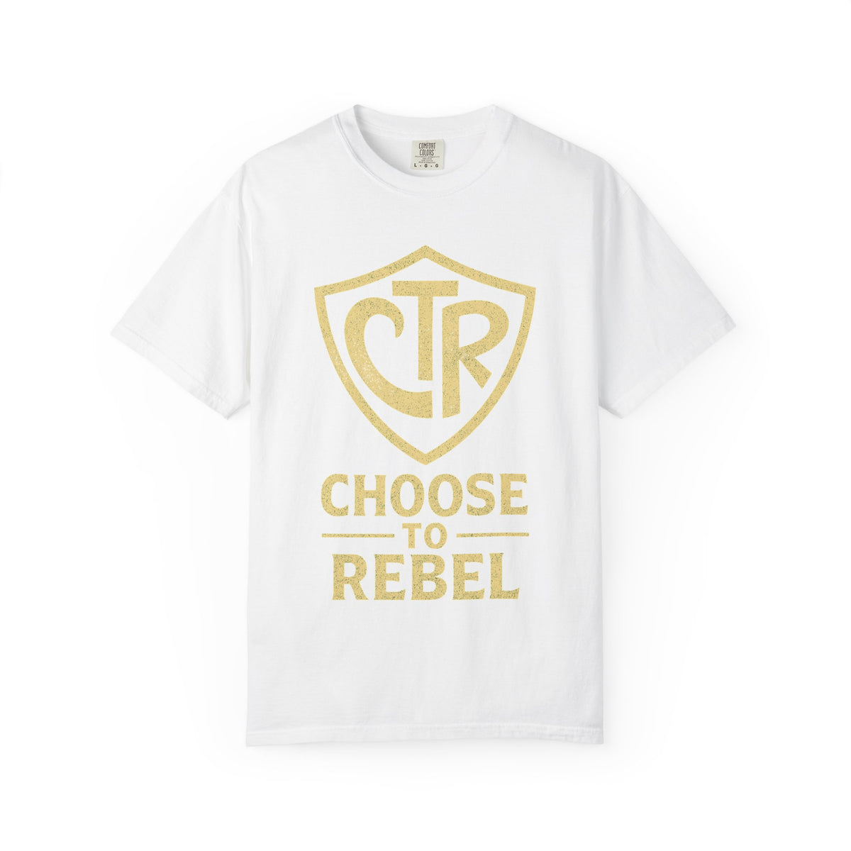 Color: White | CTR: Choose to Rebel Unisex Garment-Dyed T-shirt