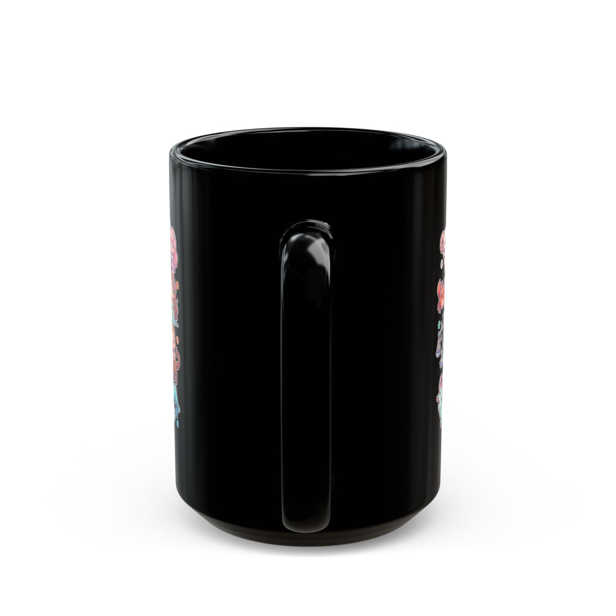 "Cute Chibi Zodiac" Black Ceramic Mug