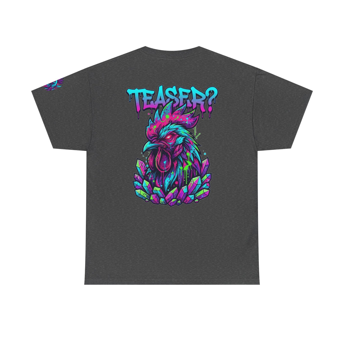 Color: Dark Heather | Cock Teaser Premium Graphic Tee