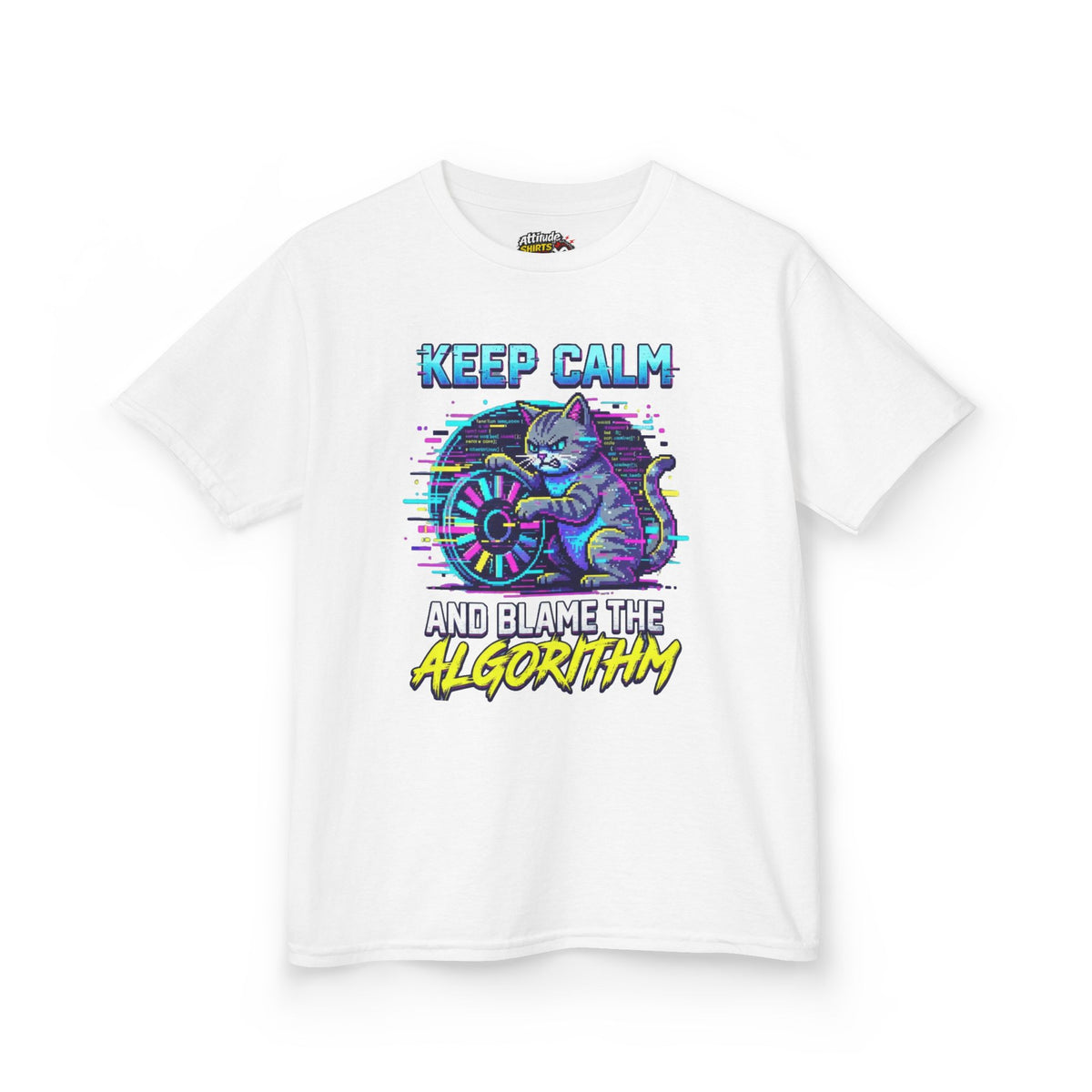 Color: White | Keep Calm And Blame The Algorithm Kids Tee