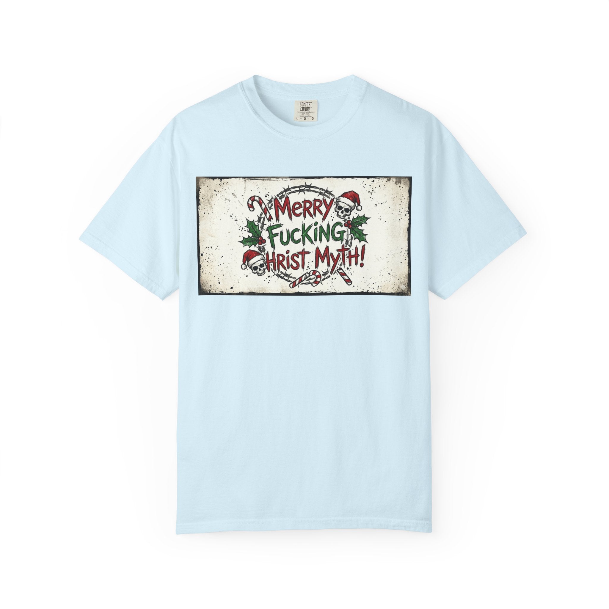 "MF Christ Myth 4" Unisex Garment-Dyed T-shirt